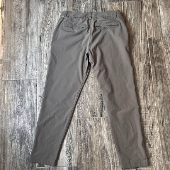 Lululemon Slim Fit Commission Khaki Flawed Trousers dress work Pants Sz 32 - Picture 1 of 8